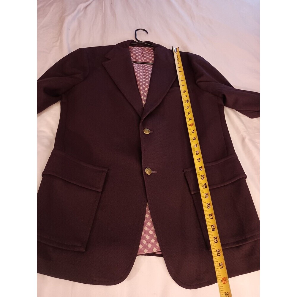 Van Gogh Knit By Brad Dawson Blazer Jacket Size 40L Purple - Picture 5 of 12